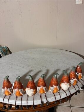 Melrose and Market Orange and Green Gnome Row - Glass Art